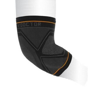 NWT Shock Doctor Compression Elbow Sleeve Gel Support Black Small Brace